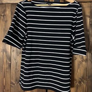 Ralph Lauren Black and White Striped Tee